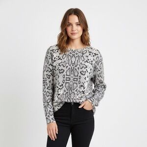 Equipment Femme 100% Cashmere Sloane Snake Print Sweater Women’s Size Small